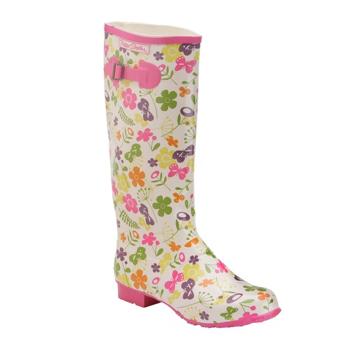 Women` Flower Wellingtons