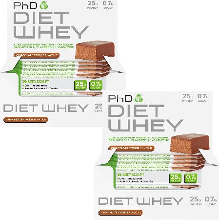 PhD Supplements, 2102[^]0139031 Diet Whey Bars Choc Cookie 12 x 50g Twinpack