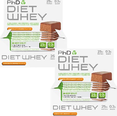 PhD Supplements, 2102[^]0139033 Diet Whey Bars Choc Orange 12 x 50g Twinpack