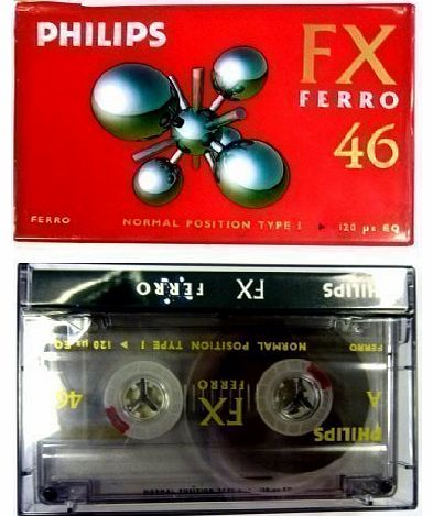 5 PHILIPS BLANK CASSETTE AUDIO TAPES HIFI CAR RECORDER FX FERRO 46 HIGH QUALITY