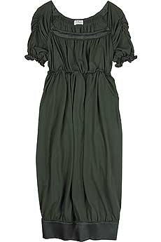Satin trimmed dress
