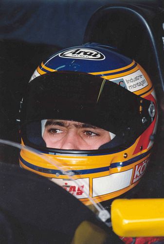 Karl Wendlinger Helmet Photo (20cm x 29cm)