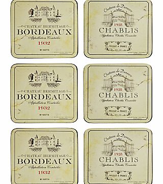 Vin de France Coasters, Box of 6