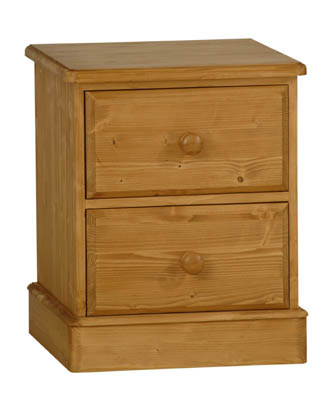 PINE 2 DRAWER BEDSIDE BALMORAL