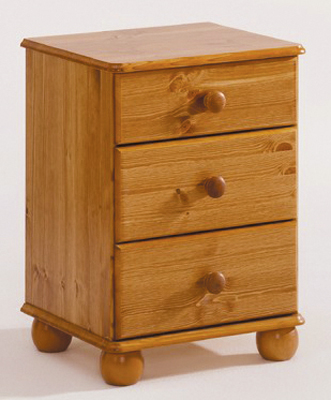 pine BEDSIDE 3 DRAWER ARRAN