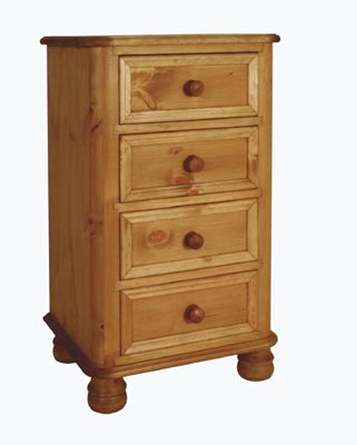 pine BEDSIDE VICTORIAN 4 DRAWER