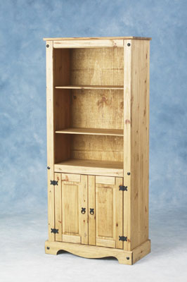 pine BOOKCASE / DISPLAY CABINET CORONA BUDGET