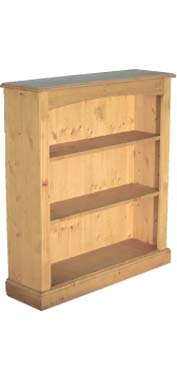 pine BOOKCASE 2 ADJUSTABLE SHELVES MEDIUM