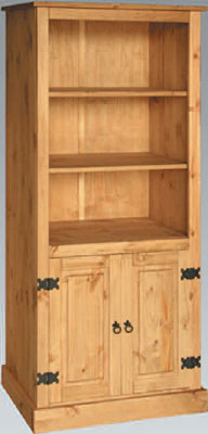 pine BOOKCASE 2 DOOR 70IN x 31.5IN SANTA FE