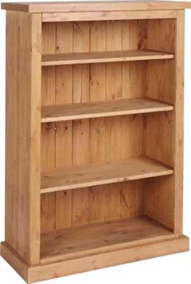 pine BOOKCASE 4FT MEDIUM CHUNKY DEVONSHIRE