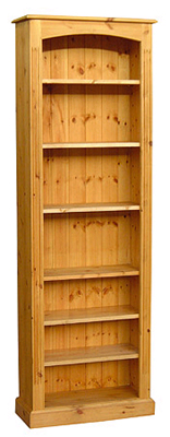 PINE BOOKCASE 5 SHELVES SLIM 78IN x 26IN