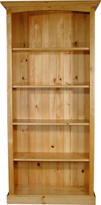 pine BOOKCASE ALCOVE 79inx38in