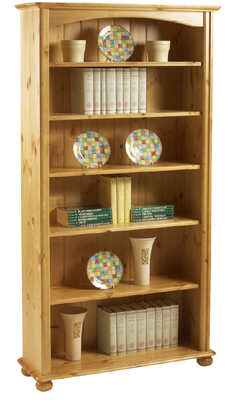 pine BOOKCASE DEEP 72.5IN x 38IN CORNDELL HARVEST