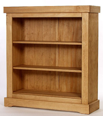 pine BOOKCASE LOW 41IN x 37.5IN SANTA FE ANTIQUE