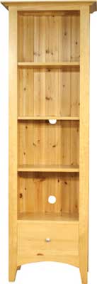 pine BOOKCASE SLIM JIM 75IN x 25.5IN AUCKLAND