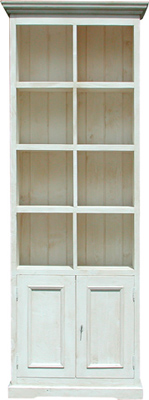 pine BOOKCASE STORAGE CUPBOARD 83inx31in