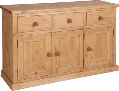 pine SIDEBOARD 3 DRAWER 3 DOOR CHUNKY DEVONSHIRE