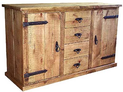 pine SIDEBOARD LARGE ROUGH SAWN