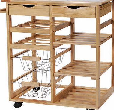 Tile Top Kitchen Trolley