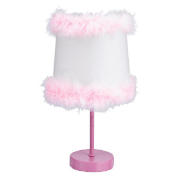 Fluffy Trim Table Lamp