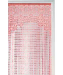 Pink Lace Door Curtain