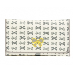 Travel Changing Mat - Gray Bows