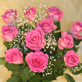 Roses with Gypsophilia