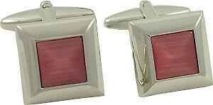 pink Squares Cufflinks