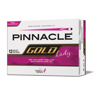 Gold Ladies Distance White Golf Balls