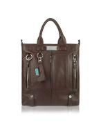 Lounge - Double Handle Leather Zip Tote Bag