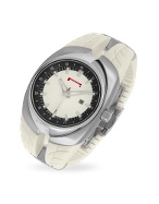 P Zero - 3H Women` White Rubber Strap Date Watch