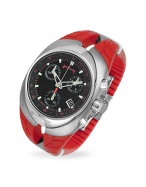 P Zero - Men` Red Rubber Strap Chrono Watch