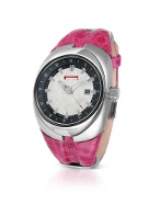 P Zero - Mini Lady Fuchsia Diamond and Croco Strap Date Watch