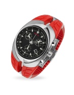 P Zero - Women` Red Rubber Strap Chrono Watch