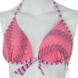 Ocean Pacific 1 Bikini Bra Ladies Heart Text 16