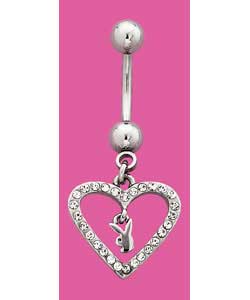 Heart Shaped Bunny Drop Body Bar