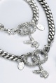 rhodium-plated stone-set chain