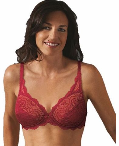 Flower Lace Bra P5832 Raspberry 36FF