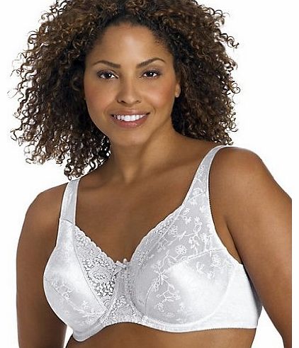 Playtex Secrets Floral Signatures Bra (Underwire), White, 44D