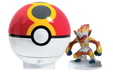 Diamond and Pearl - Spinning Figure and Pokeball Launcher - Infernape