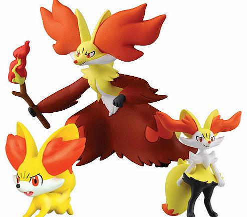 XY Figure Triple Pack - Fennekin Braixen