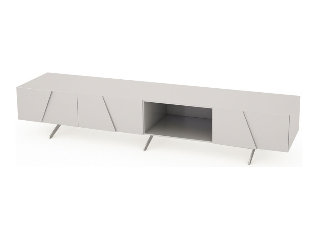 Polar Long Low Media Sideboard - part open front