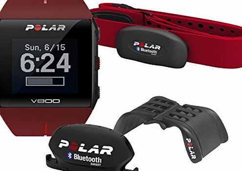 POLAR  Unisex Javier Gomez Noya Special Edition V800 Gps Heart Rate Watch, Red