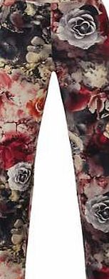 Pomodoro Floral Print Slim Fit Trousers