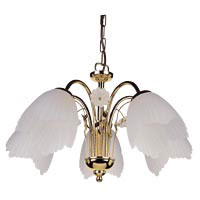 Lucinda 5 Arm Brass Effect Pendant 5X40W