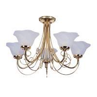 Romsey 5 Arm Brass Effect Pendant 5X60W
