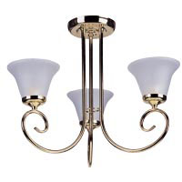 Telford 3 Arm Brass Effect Pendant 3X60W