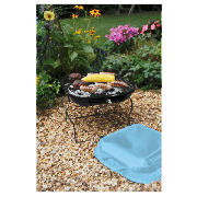 Portable Square Charcoal BBQ Blue