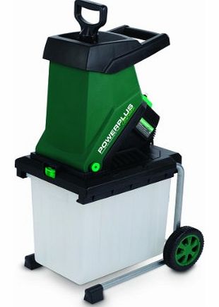  2500 Watt Electric Garden Blade Shredder Mulcher 50 Litre Collection Capacity POW6451 - 3 Year Home User Warranty