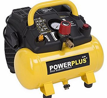  Portable Oil Free Air Compressor 6L, 1.5HP, 6.33CFM, 240v, 8 BAR, 116psi POWX1721 - 3 Year Home User Warranty